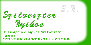 szilveszter nyikos business card